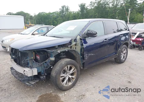 2014 Toyota Highlander Le Plus V6 from USA, damaged, VIN 5TDBKRFH7ES018603